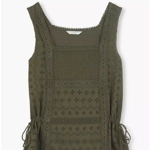 Olive Green Boho Tie Tank Top